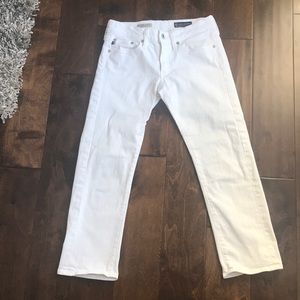 AG Tomboy Crop jeans in white